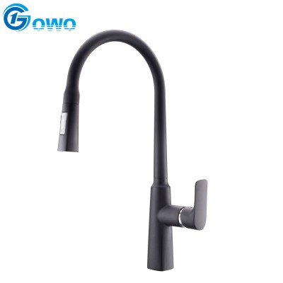 brass  hot sale elegant style Matt black color faucet for kitchen sink