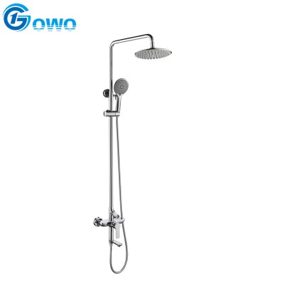 brass luxury good quality chrome stainless steel pipe bath shower faucet